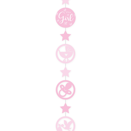 Decoratie Slinger Het Is Een Meisje 30cm 1st van Paper Dreams koop je bij Partywinkel