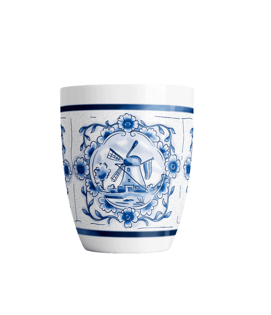 Delfts blauwe mok - Gekkenhuis van Paper Dreams koop je bij Partywinkel