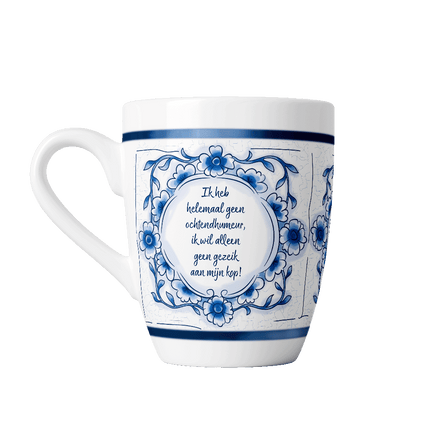 Delfts blauwe mok - Ochtendhumeur van Paper Dreams koop je bij Partywinkel