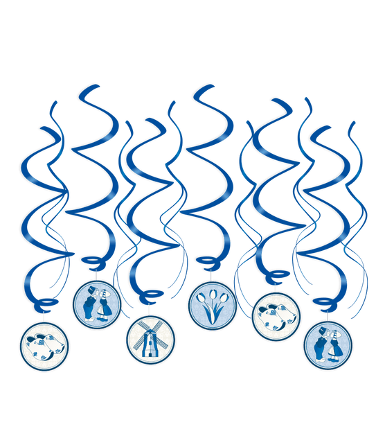 Delftsblauw Hangdecoratie 70cm van Paper Dreams koop je bij Partywinkel