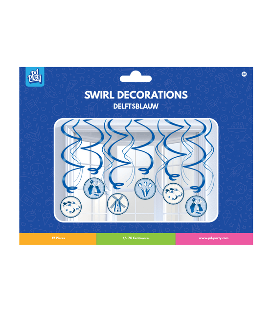 Delftsblauw Hangdecoratie 70cm van Paper Dreams koop je bij Partywinkel