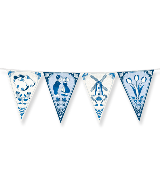 Delftsblauw Slinger 10m van Paper Dreams koop je bij Partywinkel