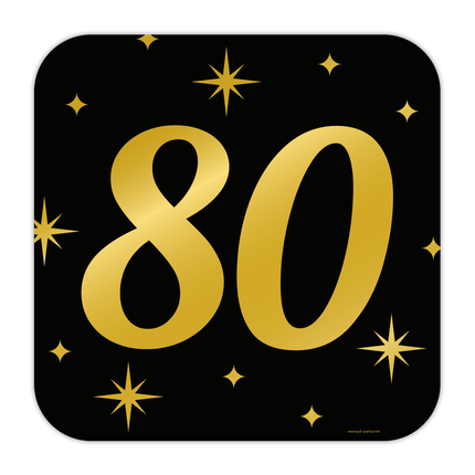 Deurbord 80 Jaar 50cm van Paper Dreams koop je bij Partywinkel