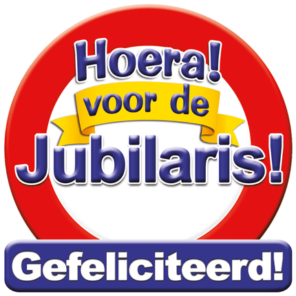 Deurbord Hoera Voor De Jubilaris 50cm van Paper Dreams koop je bij Partywinkel