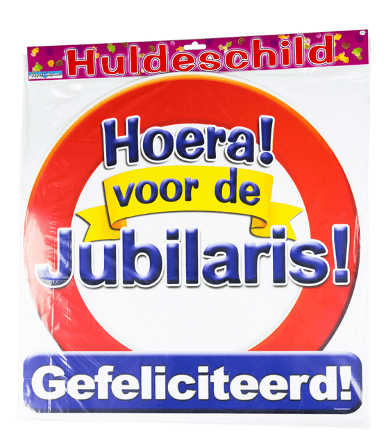 Deurbord Hoera Voor De Jubilaris 50cm van Paper Dreams koop je bij Partywinkel