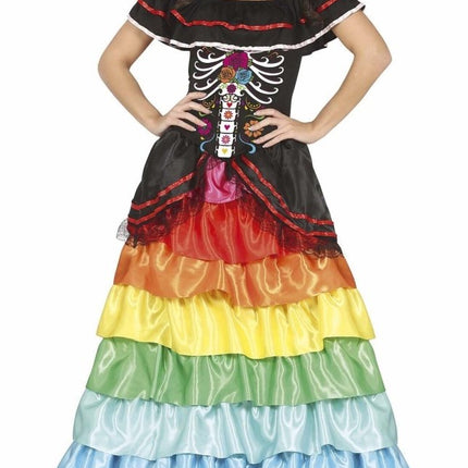Dia De Los Muertos Halloween Kostuum Dames van Fiestas Guirca koop je bij Partywinkel