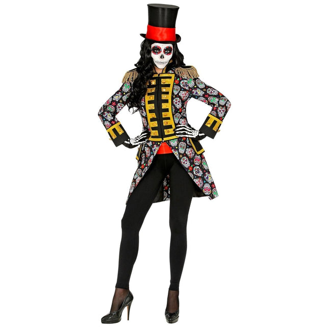 Dia De Los Muertos Jas Dames Neon van Widmann koop je bij Partywinkel