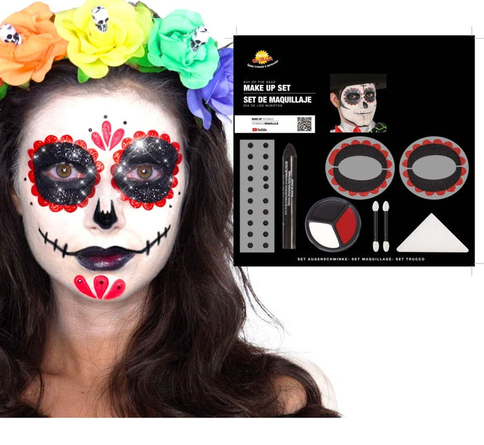 Dia De Los Muertos Schminkset 8 delig van Fiestas Guirca koop je bij Partywinkel