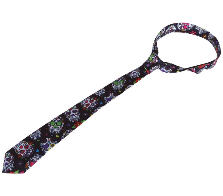 Dia De Los Muertos Stropdas van Fiestas Guirca koop je bij Partywinkel