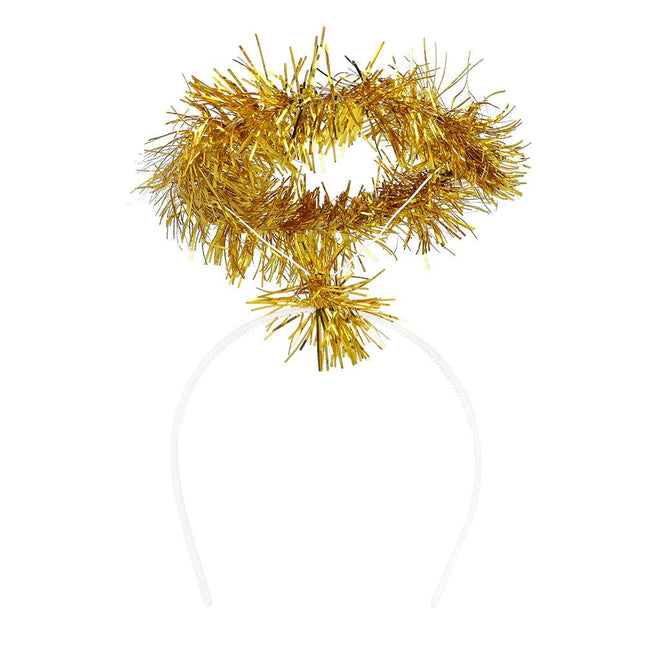 Diadeem Halo tinsel goud van Boland koop je bij Partywinkel