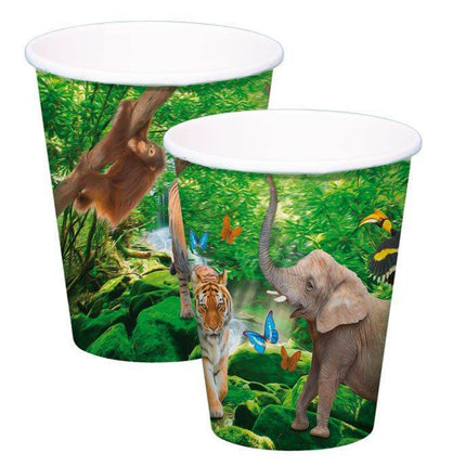 Dieren Bekers Safari Karton 250ml 8st van Folat koop je bij Partywinkel