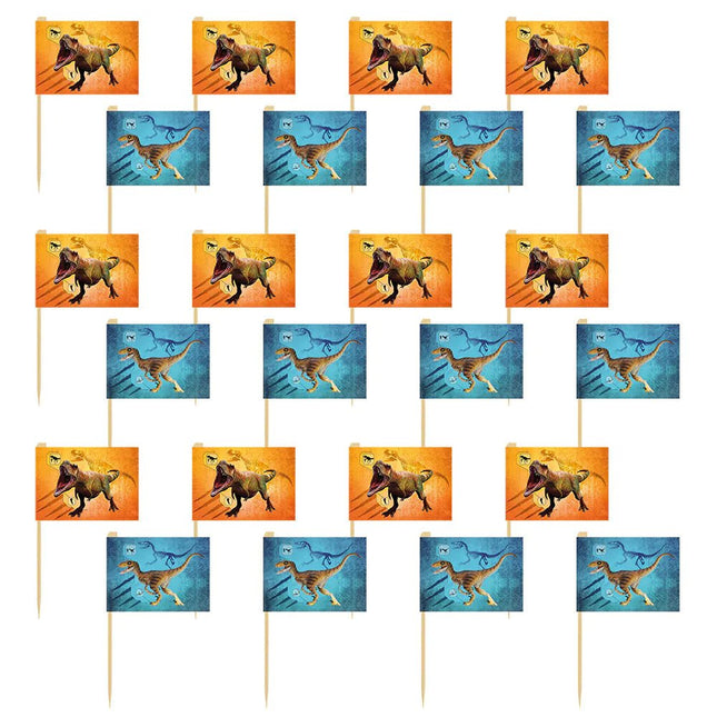 Dino Cocktailprikkers 7cm 24st van Boland koop je bij Partywinkel