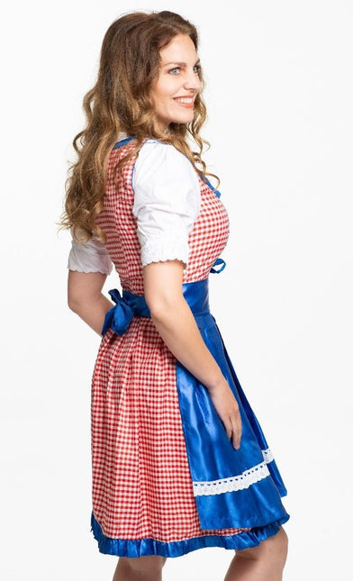 Dirndl Jurk Oktoberfest Blauw 3 delig van Tannhauser koop je bij Partywinkel