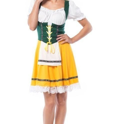 Dirndl Jurk Oktoberfest Geel Groen van PartyXclusive koop je bij Partywinkel