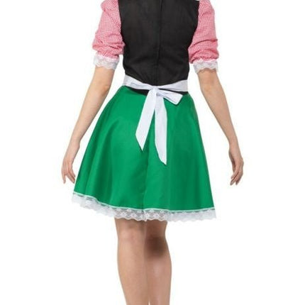 Dirndl Jurk Oktoberfest Rood Groen van Partychimp koop je bij Partywinkel
