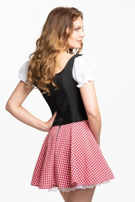 Dirndl Jurk Oktoberfest Rood Zwart van PartyXclusive koop je bij Partywinkel