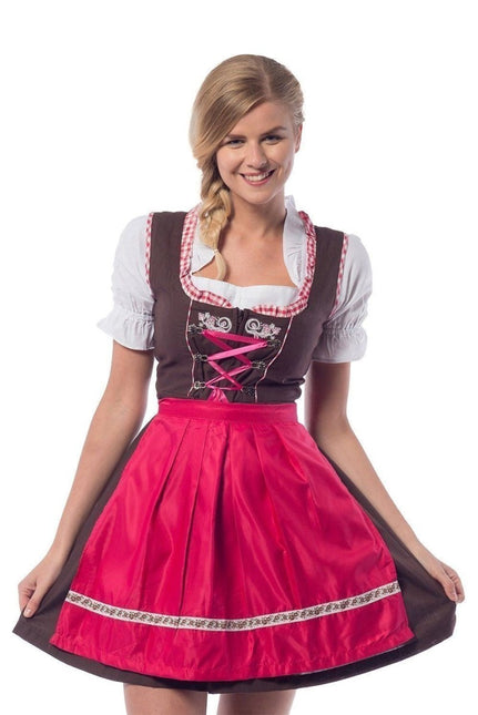 Dirndl Jurk Oktoberfest Roze 3 delig van Tannhauser koop je bij Partywinkel