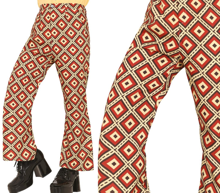 Disco 70S Broek Gekleurd Dames van Fiestas Guirca koop je bij Partywinkel