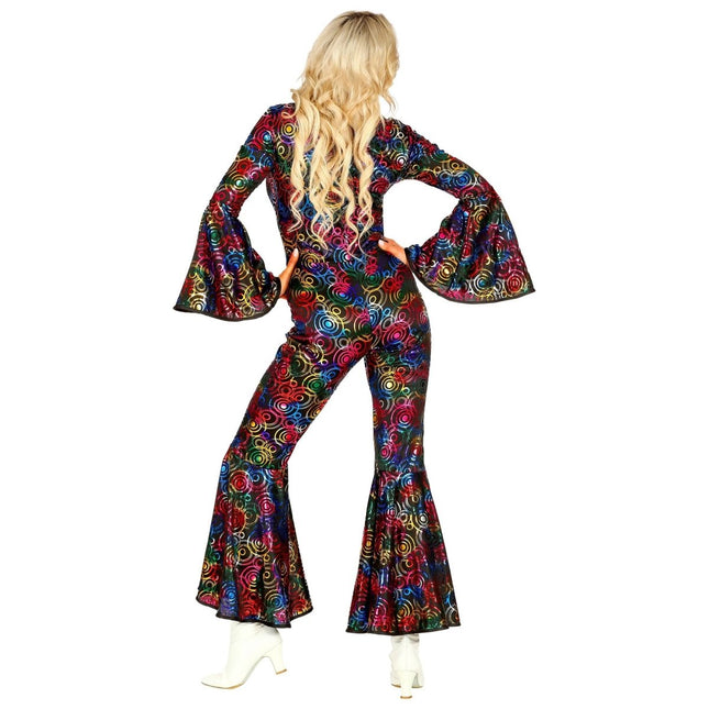 Disco 70S Jumpsuit Gekleurd Dames Cirkels van Widmann koop je bij Partywinkel