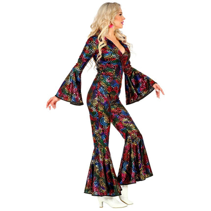 Disco 70S Jumpsuit Gekleurd Dames Cirkels van Widmann koop je bij Partywinkel
