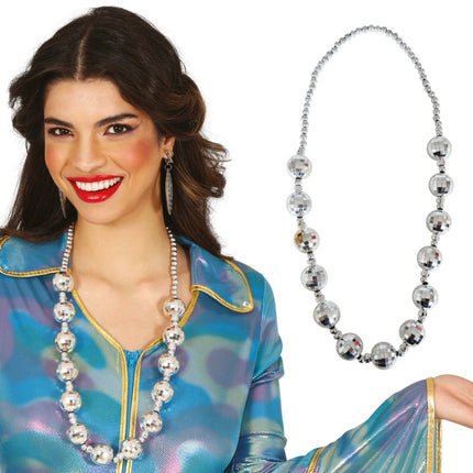 Disco 70S Ketting Zilver van Fiestas Guirca koop je bij Partywinkel