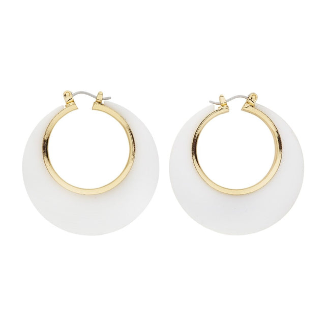 Disco 70S Oorbellen Wit Goud van Widmann koop je bij Partywinkel