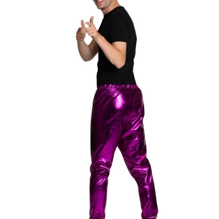 Disco Broek Paars van Partychimp koop je bij Partywinkel