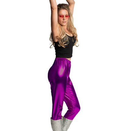 Disco Broek Paars van Partychimp koop je bij Partywinkel