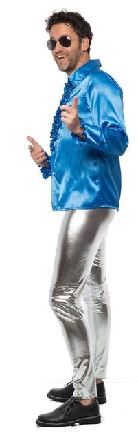Disco Broek Zilver van Partychimp koop je bij Partywinkel