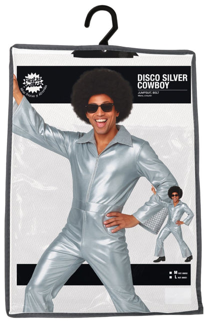 Disco Pak Zilver Heren Jumpsuit van Fiestas Guirca koop je bij Partywinkel