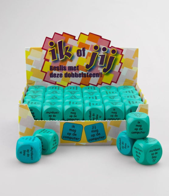 Dobbelsteen Ik Jij Mag Computeren 2,5cm van Paper Dreams koop je bij Partywinkel