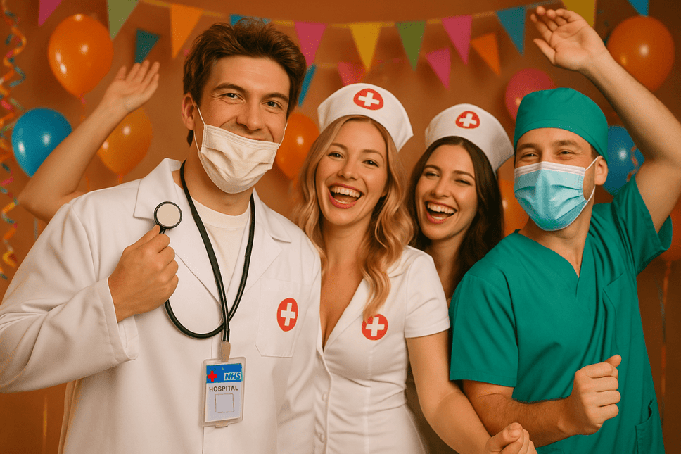 Dokter Kostuum Wit 4 delig van PartyXclusive koop je bij Partywinkel