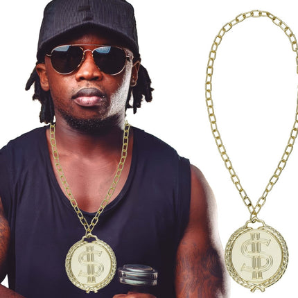 Dollars Ketting Goud 13cm van Fiestas Guirca koop je bij Partywinkel