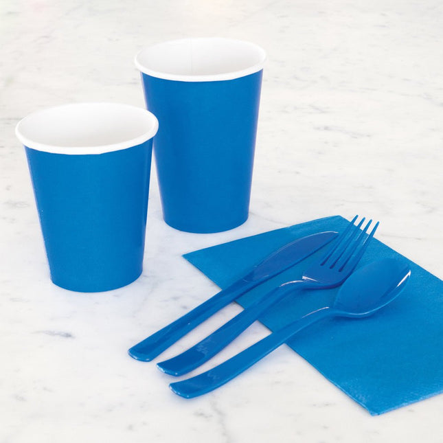 Donkerblauw Bestek 18 delig van Unique koop je bij Partywinkel