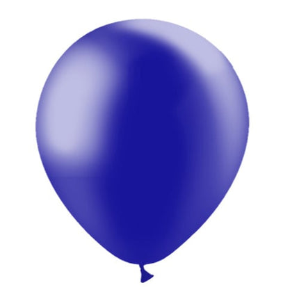 Donkerblauwe Ballonnen Metallic 30cm 10st van Balloonia koop je bij Partywinkel