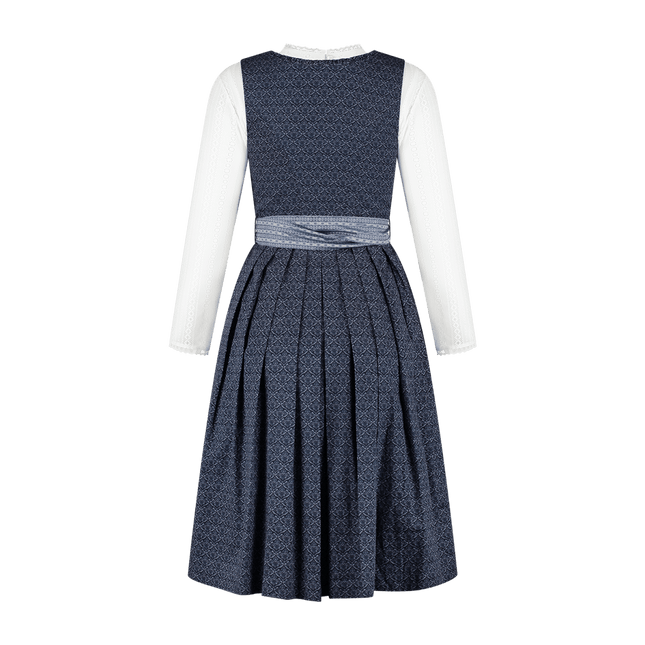 Donkerblauwe Dirndl Jurk Oktoberfest Dames Met Insteekzak 2 delig van Haus Huberts koop je bij Partywinkel