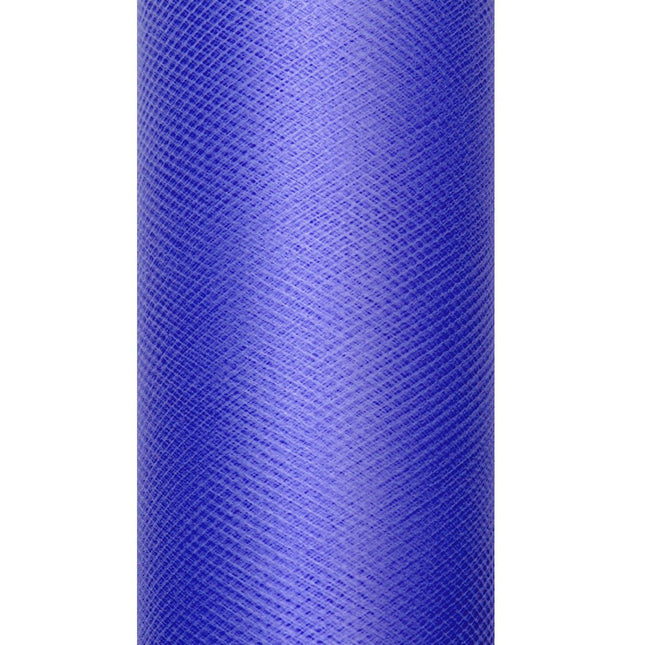 Donkerblauwe Tule Rol 15cm 9m van Partydeco koop je bij Partywinkel