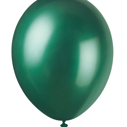 Donkergroene Ballonnen Glans 30cm 10st van Unique koop je bij Partywinkel