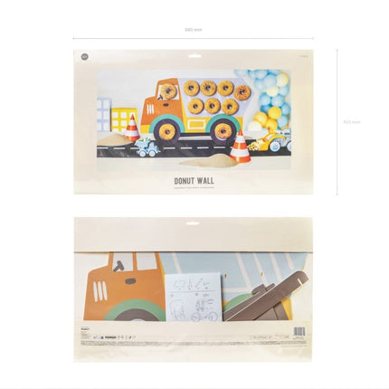 Donut Wall Vrachtwagen 61x 37cm van Partydeco koop je bij Partywinkel