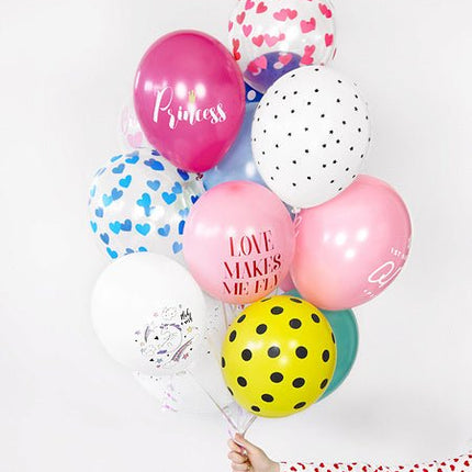 Doorzichtige Ballonnen Lichtroze Hartjes van Partydeco koop je bij Partywinkel