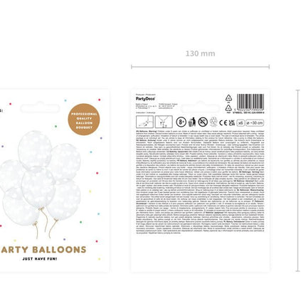 Doorzichtige Ballonnen Witte Hartjes van Partydeco koop je bij Partywinkel