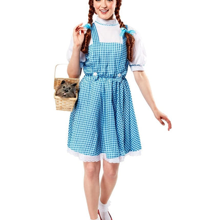 Dorothy Kostuum Dames Blauw Wit van Rubies koop je bij Partywinkel