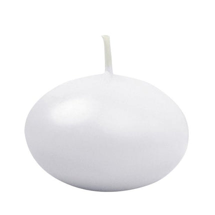 Drijfkaarsen Wit 5cm 10st van Partydeco koop je bij Partywinkel