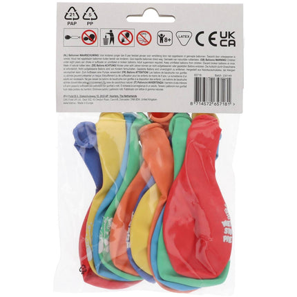 Värilliset Sinterklaas ilmapallot 23cm 12kpl