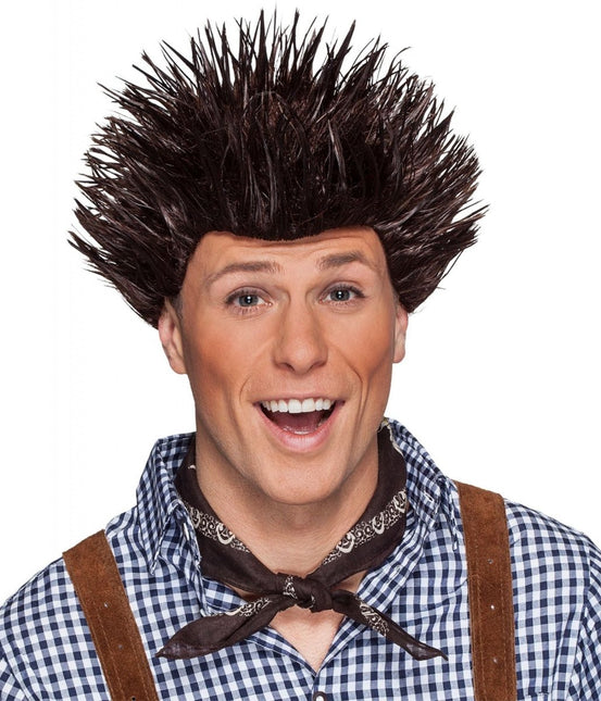 Egel Pruik Bruin van Orlob koop je bij Partywinkel