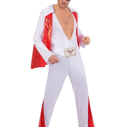 Elvis White Jumpsuit Heren van Smiffys koop je bij Partywinkel