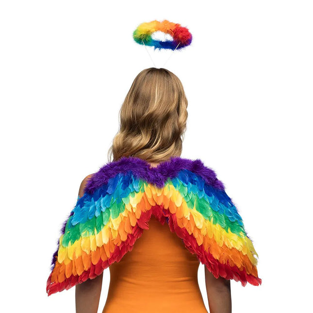 Engel Accessoireset Regenboog 2 delig van Boland koop je bij Partywinkel