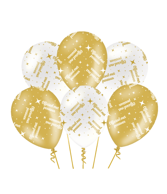 Fancy party latex ballonnen - Pensioen van Paper Dreams koop je bij Partywinkel