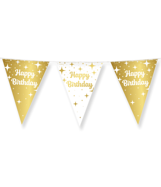 Fancy party Vlaggenlijn folie - Happy birthday van Paper Dreams koop je bij Partywinkel