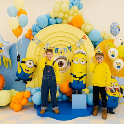 Feesthoedjes Minion Blauw Geel 16cm van Partydeco koop je bij Partywinkel